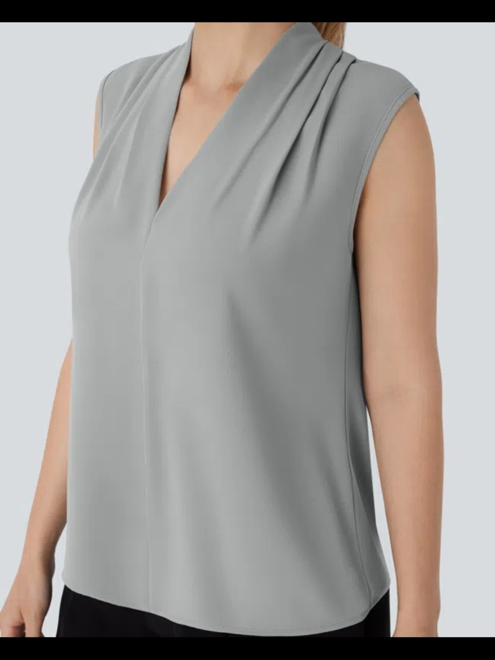 Halara V Neck Sleeveless Work Blouse